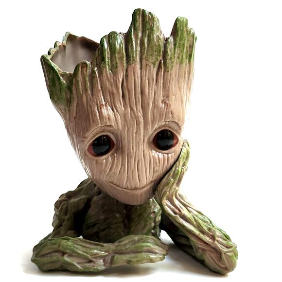 Marvel Baby Groot Planter Figure Guardians of the Galaxy Desk Decor Collectible - Picture 4 of 9